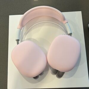 airpods max - silver with white headband